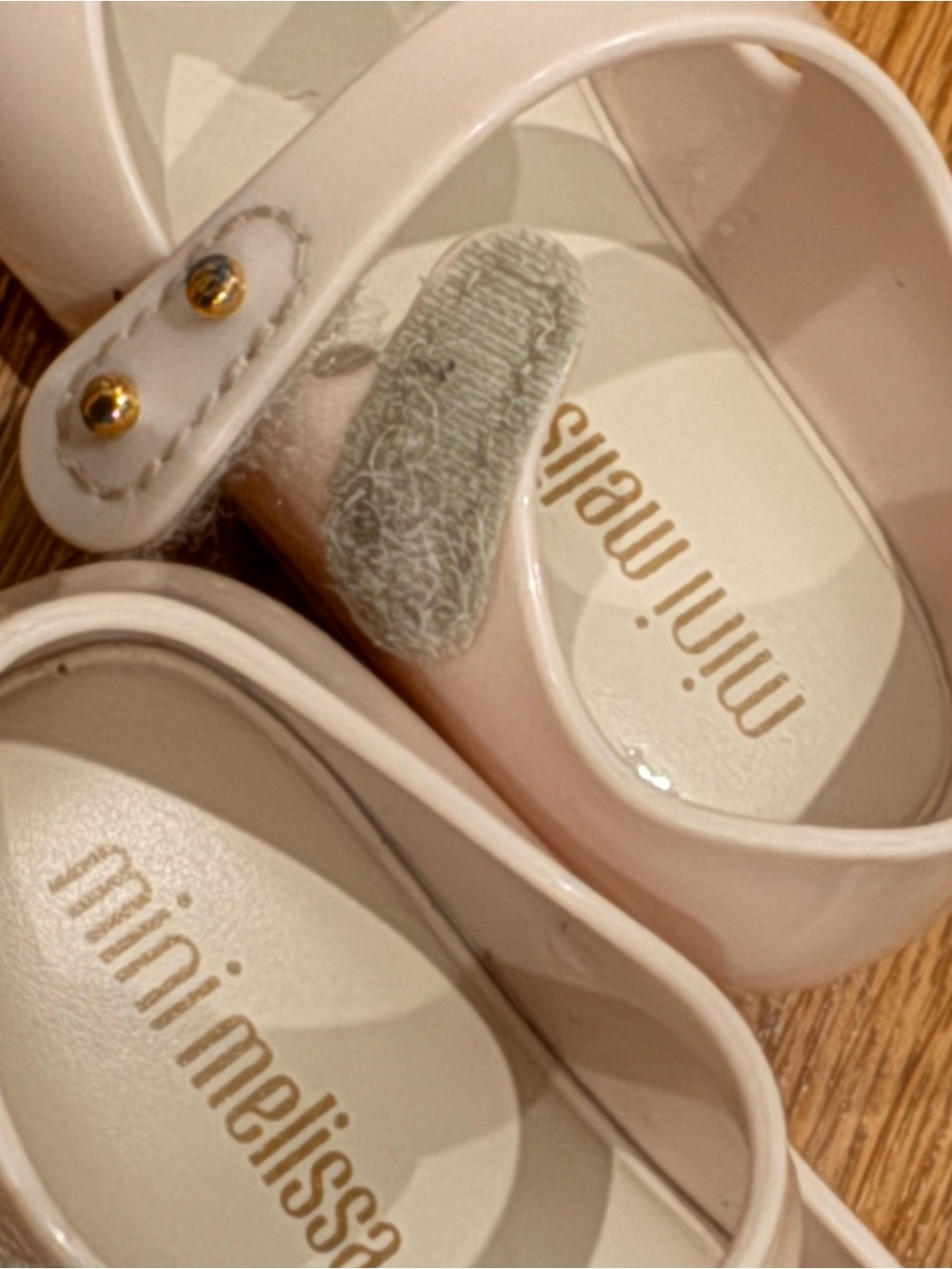Melissa Kids Blush Pink Jelly Bow Ballet Flats size toddler 6C - Like new! - Picture 8 of 11